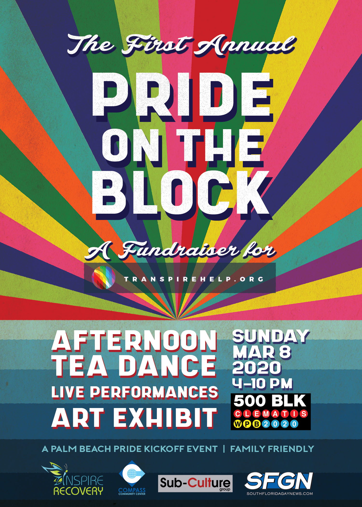 Transpire Help Fundraiser Pride on the Block 2020 Poster