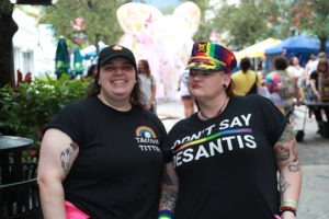 LGBTQ folk having fun at Pride on the Block