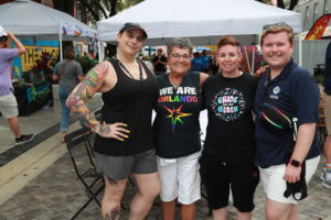Michael Dylan from Compass LGBTQ Community Center w Joyce & Donna Weinberger from Transpire Help