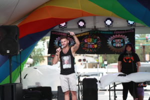 Paul Zilber Transpire Help Board Member Hypes Up the Crowd at Pride On The Block