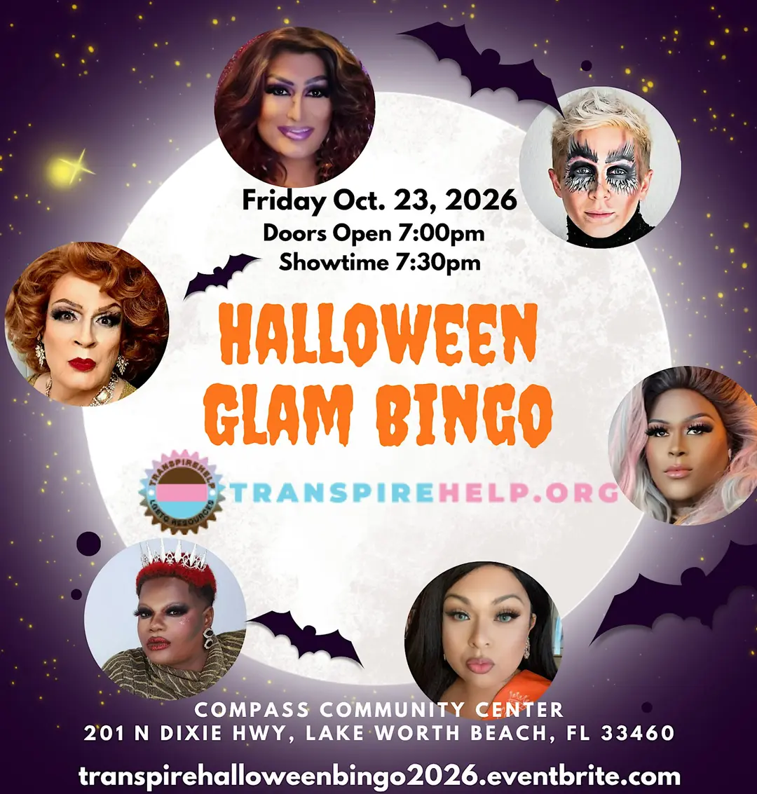 halloween glam bingo-transpire-help lgbtq fundraiser 2026